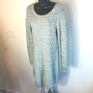 Ann Taylor Loft Size Small Black & White Woven Dress Long Sleeve Size Small